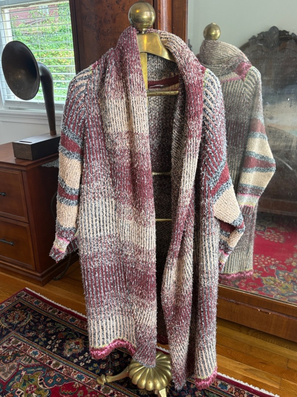 Free People Oversized Chunky Knit Cardgan Sweater | Boho Duster | Cozy layer